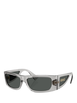 Versace 0VE4482 Rectangular Sunglasses, Grigio Transparent