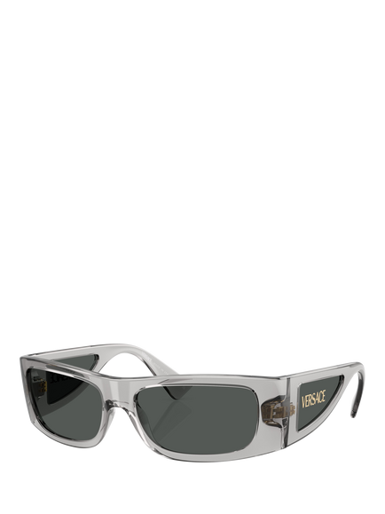 Versace 0VE4482 Rectangular Sunglasses, Grigio Transparent