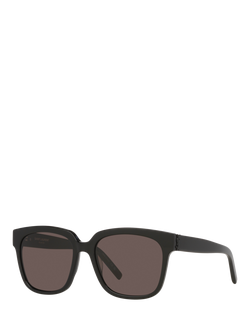 Yves Saint Laurent YS000111 Women's Square Sunglasses, Black/Dark Pink, Black/Dark Pink