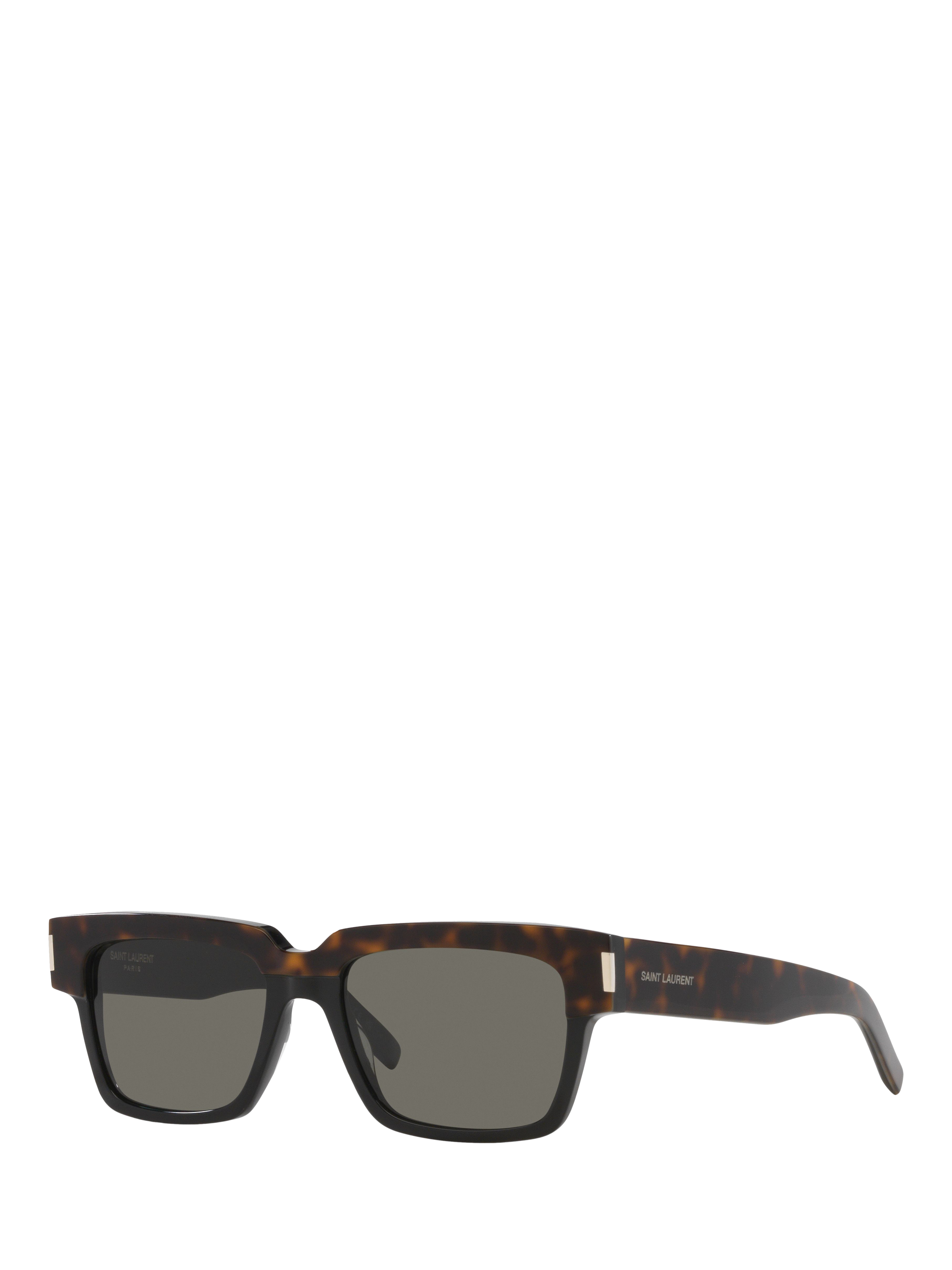 Product image 1 of 2, which shows Yves Saint Laurent YS000617 Men's Square Sunglasses, Tortoise/Grey