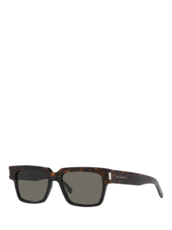 Yves Saint Laurent YS000617 Men's Square Sunglasses, Tortoise/Grey, Tortoise/Grey