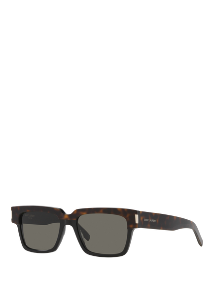 Yves Saint Laurent YS000617 Men's Square Sunglasses, Tortoise/Grey, Tortoise/Grey