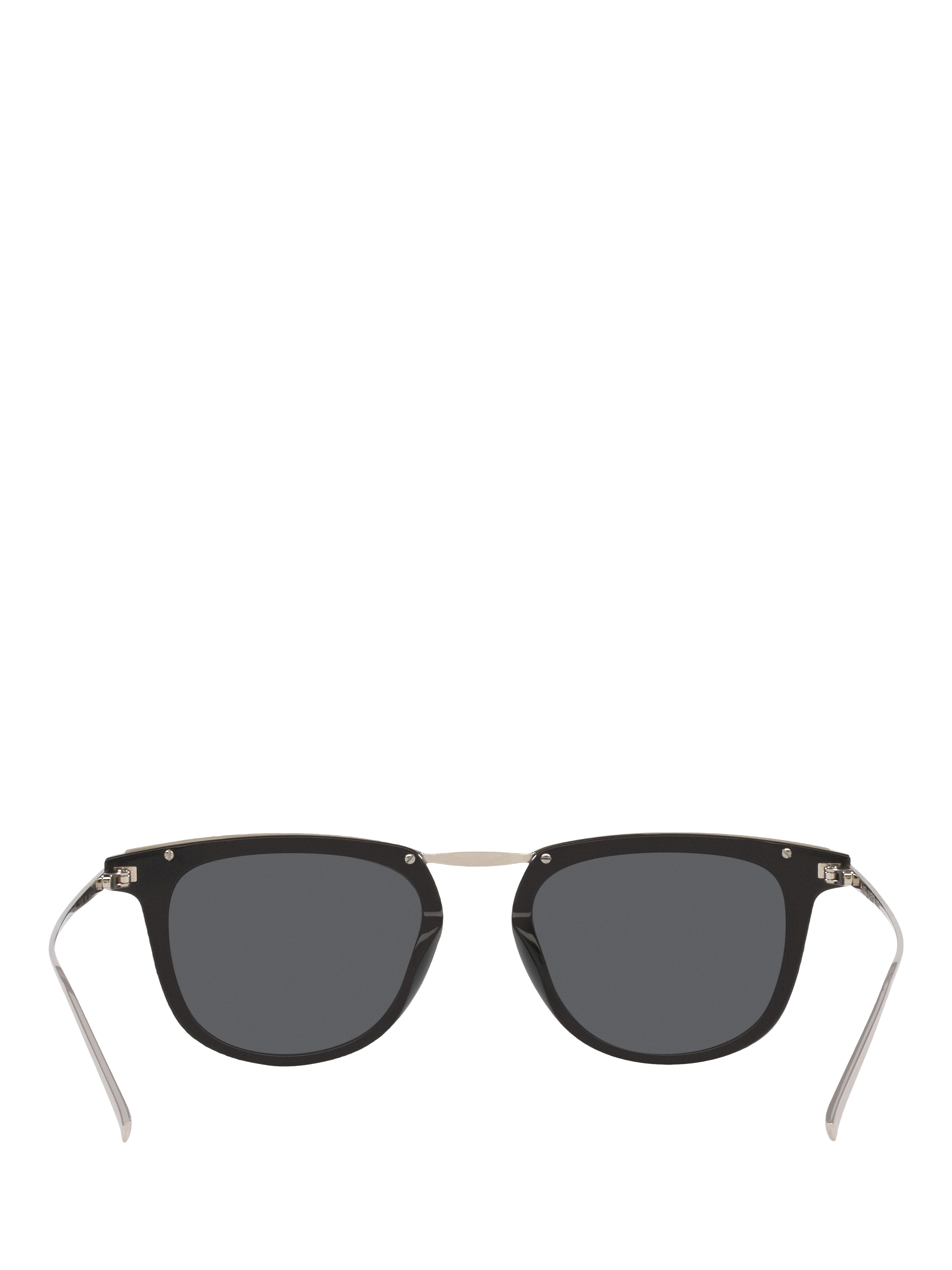 Product image 4 of 4, which shows Yves Saint Laurent YS000620 Oval Sunglasses, Silver/Black