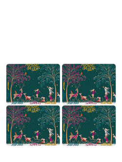 Sara Miller Woodland Tales Cork-Backed Placemats & Coasters, Set of 4 - view 2, Multi