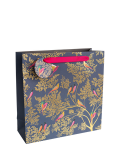 Sara Miller Chelsea Birds Gift Bag, Navy, Large