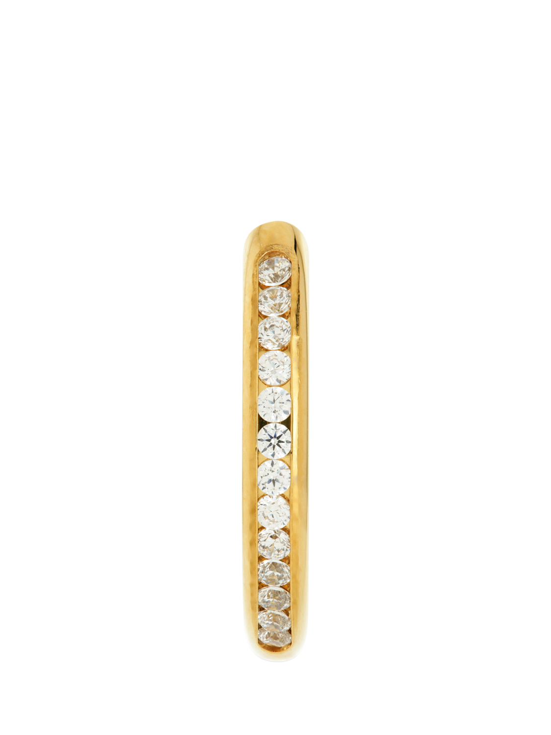 Product image 4 of 5, which shows Tish Lyon Zoe Chunky Pave Cubic Zirconia Hoop Earrings, Gold