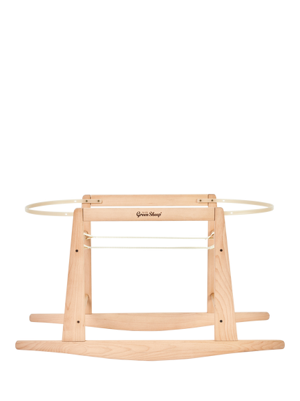 The Little Green Sheep Rocking Moses Basket Stand, Natural