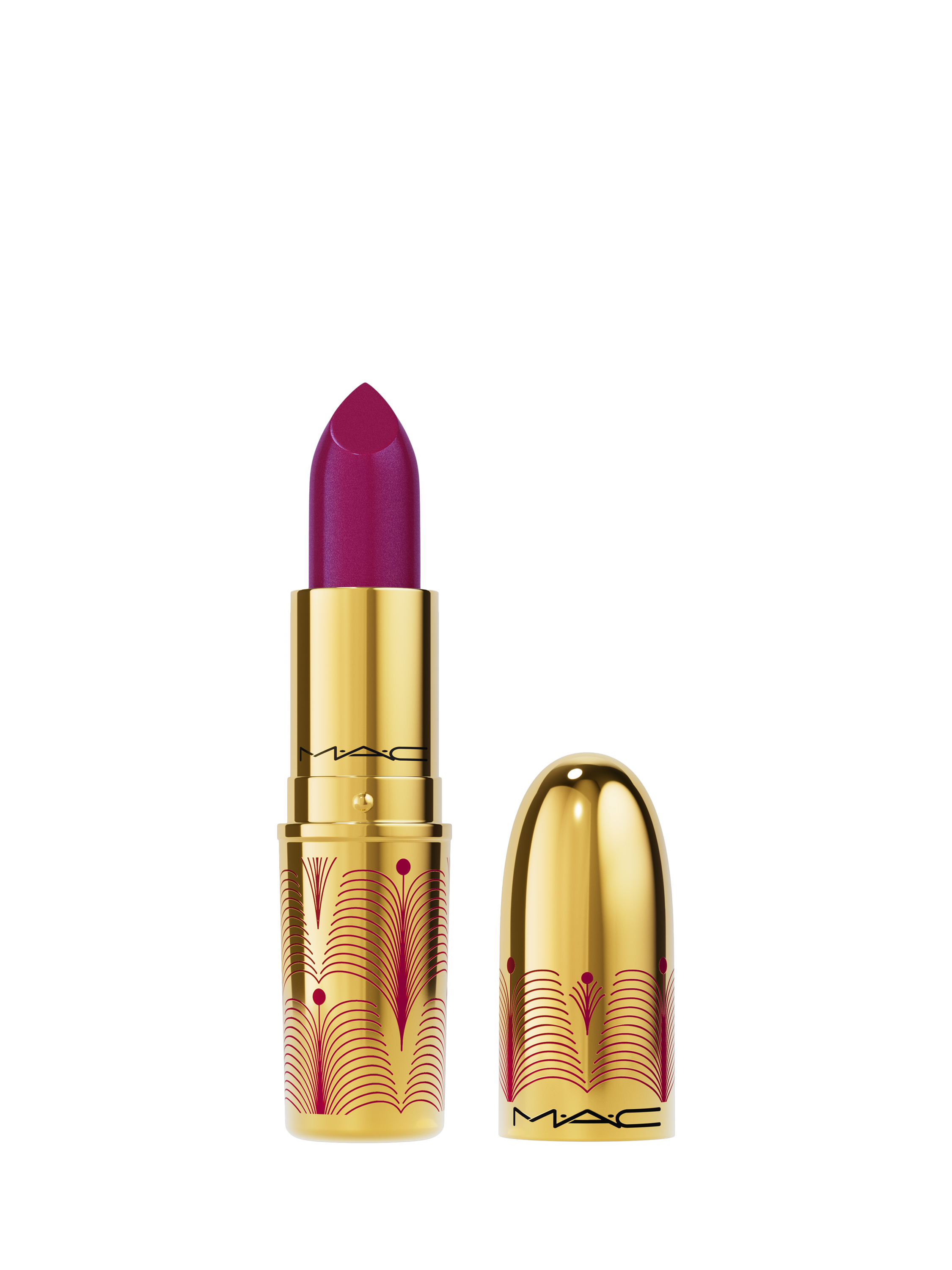 MAC Limited Edition Gift Of Gold Frost Lipstick, M·a·cgenta