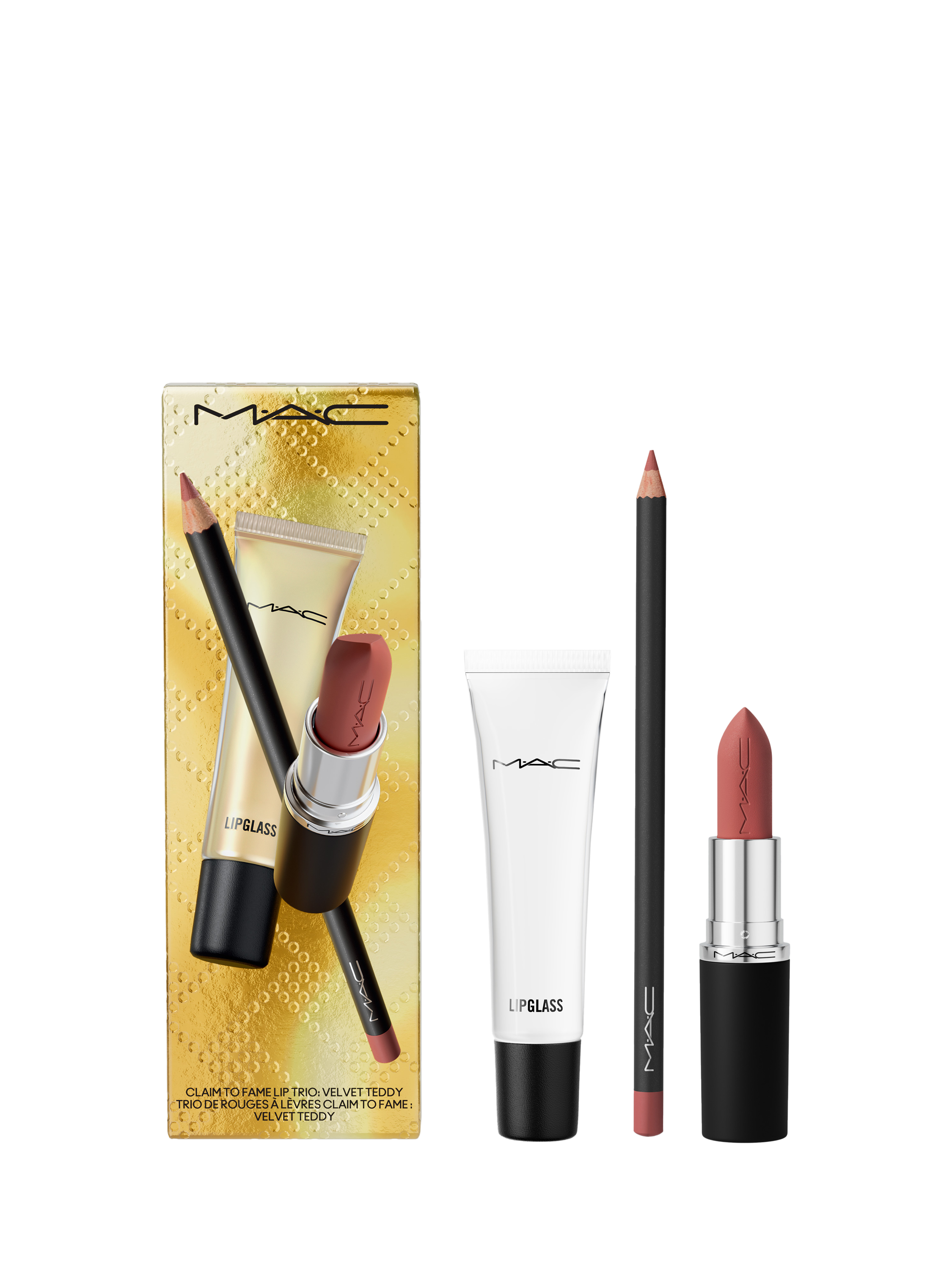 MAC Fame Lip Trio Set, Velvet Teddy