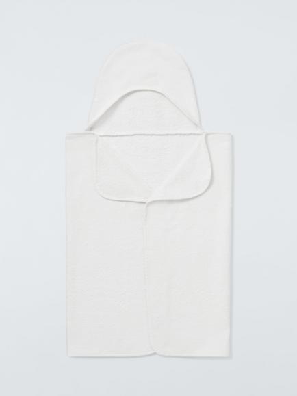 John Lewis ANYDAY Baby Hooded Towels, Pack of 2, White - view 2, 