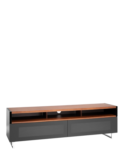 AVF Panorama PM160WBX TV Stand for TVs up to 80" with Double Sided Top & Soundbar Shelf, Walnut / Black, Walnut/Black
