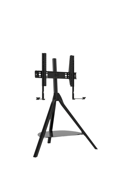 Hoxton Sound Freestanding Tripod TV + Soundbar Stand, for TVs 32-70”, Black