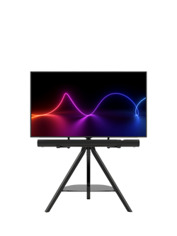 Hoxton Sound Freestanding Tripod TV + Soundbar Stand, for TVs 32-70” - view 2, Black