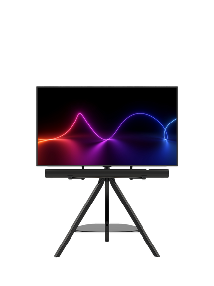 Hoxton Sound Freestanding Tripod TV + Soundbar Stand, for TVs 32-70” - view 2, Black