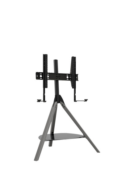 Hoxton Sound Freestanding Tripod TV + Soundbar Stand, for TVs 32-70”, Grey
