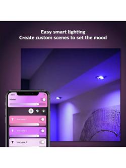 Philips Hue White & Colour Ambiance Wireless Smart LED Bulb with Bluetooth, 4.2W GU10, Pack of 6 - view 2, White