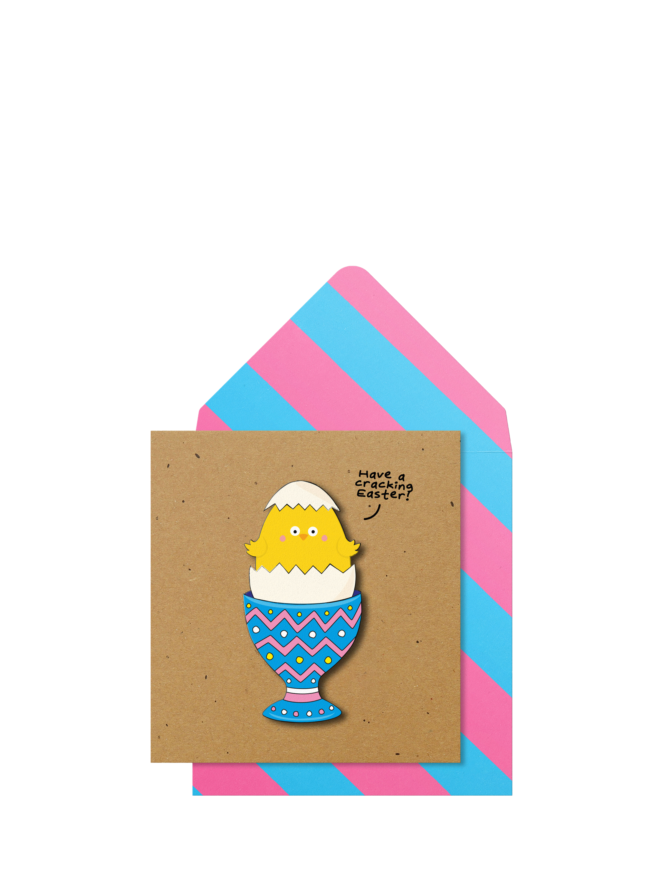 Tache Crafts Chick In Egg Cup Easter Card