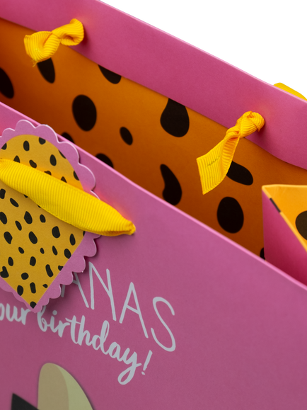 Tache Crafts Go Bananas Birthday Gift Bag, Multi, Medium - view 2, Multi