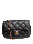 Pre-loved CHANEL Lambskin Classic Single Flap Cross Body Bag, Black