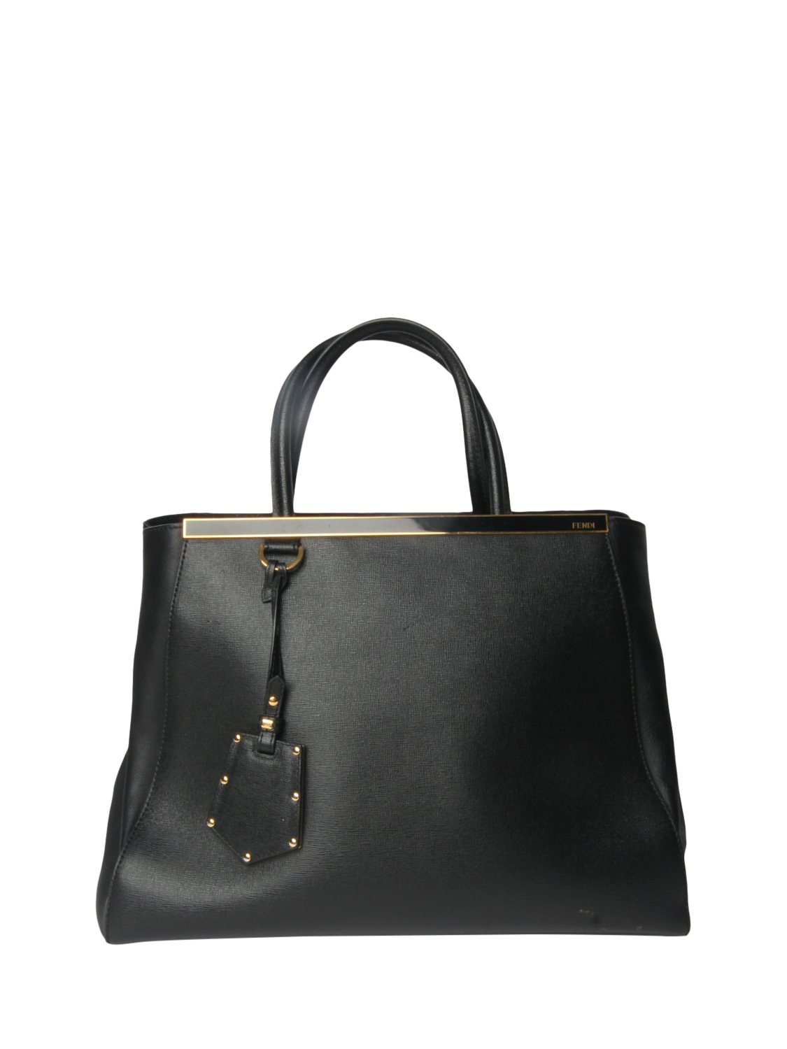 Pre-loved Fendi 2Jours Leather Shoulder Bag, Black