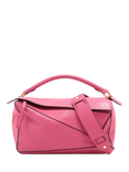 Pre-loved LOEWE Medium Puzzle Leather Cross Body Bag, Pink