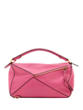 Pre-loved LOEWE Medium Puzzle Leather Cross Body Bag, Pink