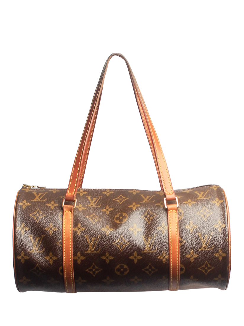 Product image 1 of 10, which shows Pre-loved Louis Vuitton Papillon Canvas Shoulder Bag, Brown