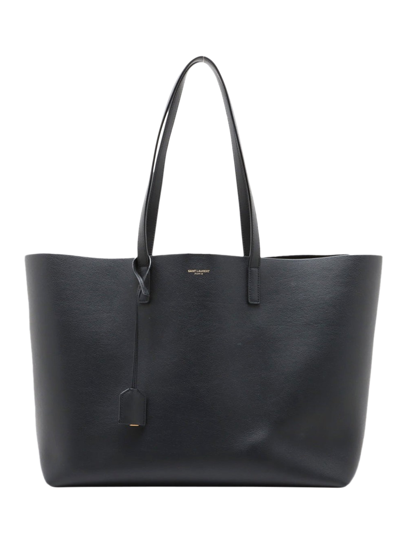 Pre-loved SAINT LAURENT Shopping Leather Tote Bag, Black