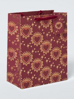 Elizabeth Scarlett Sacred Hearts Gift Bag, Red, Medium