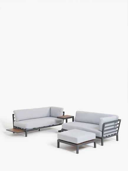 John Lewis Platform Modular 4-Seater Garden Lounging Set, Grey