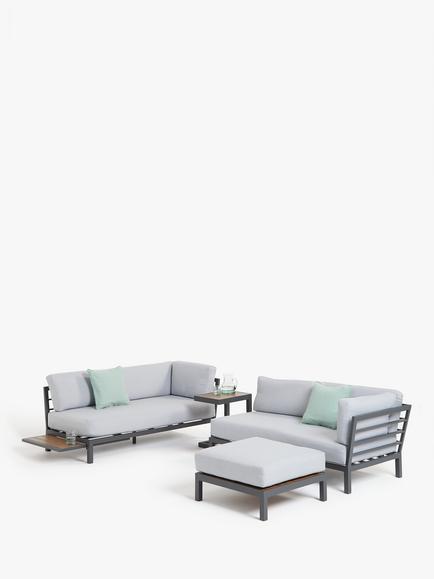John Lewis Platform Modular 4-Seater Garden Lounging Set - view 2, Grey