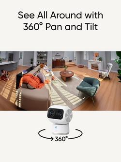 eufy S350 4K Dual Lens Pan Tilt Smart Indoor Security Camera, White - view 2, White