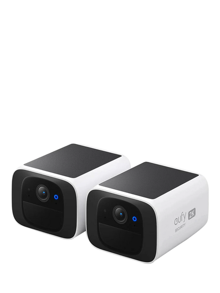 eufy SoloCam S220 2K Smart Security Camera, Solar-Powered, Pack of 2, White, White