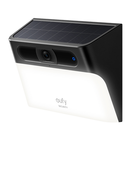 eufy S120 2K Solar Wall Light Outdoor Security Camera, Black, Black