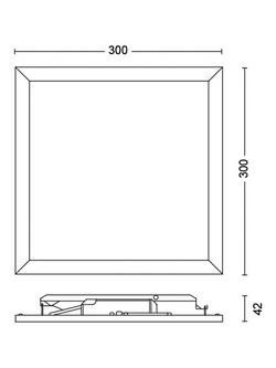 Philips SceneSwitch Touch CL560 LED 12W Square Ceiling Light, White - view 2, White