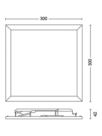 Philips SceneSwitch Touch CL560 LED 12W Square Ceiling Light, White - view 2, White