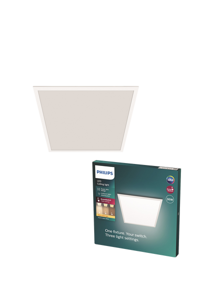 Philips SceneSwitch Touch CL560 LED 36W Square Ceiling Light, White, White