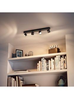 Philips Star Bar Dimmable 4 LED 4.5W Light Ceiling Spotlight, Black - view 2, Black