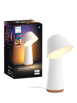 Philips Hue White and Colour Ambiance Twilight LED Smart Bedside Lamp, White, White