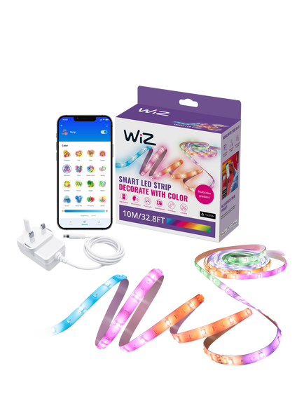 WiZ Smart LED Strip RGB Gradient Colour, 10m, Multi