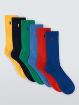 Ralph Lauren Polo Pony Socks, Pack of 6