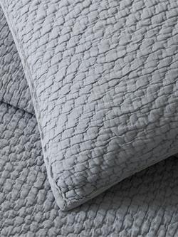 west elm Reflections Cotton Matelasse Standard Pillowcase - view 2, Arctic Blue