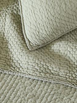 west elm Reflections Cotton Matelasse Standard Pillowcase - view 2, Celadon