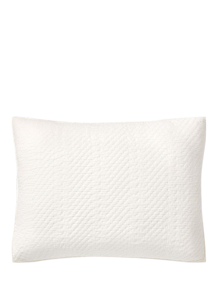west elm Reflections Cotton Matelasse Standard Pillowcase, White