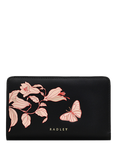 Radley Butterfly Leather Medium Bifold Purse, Black