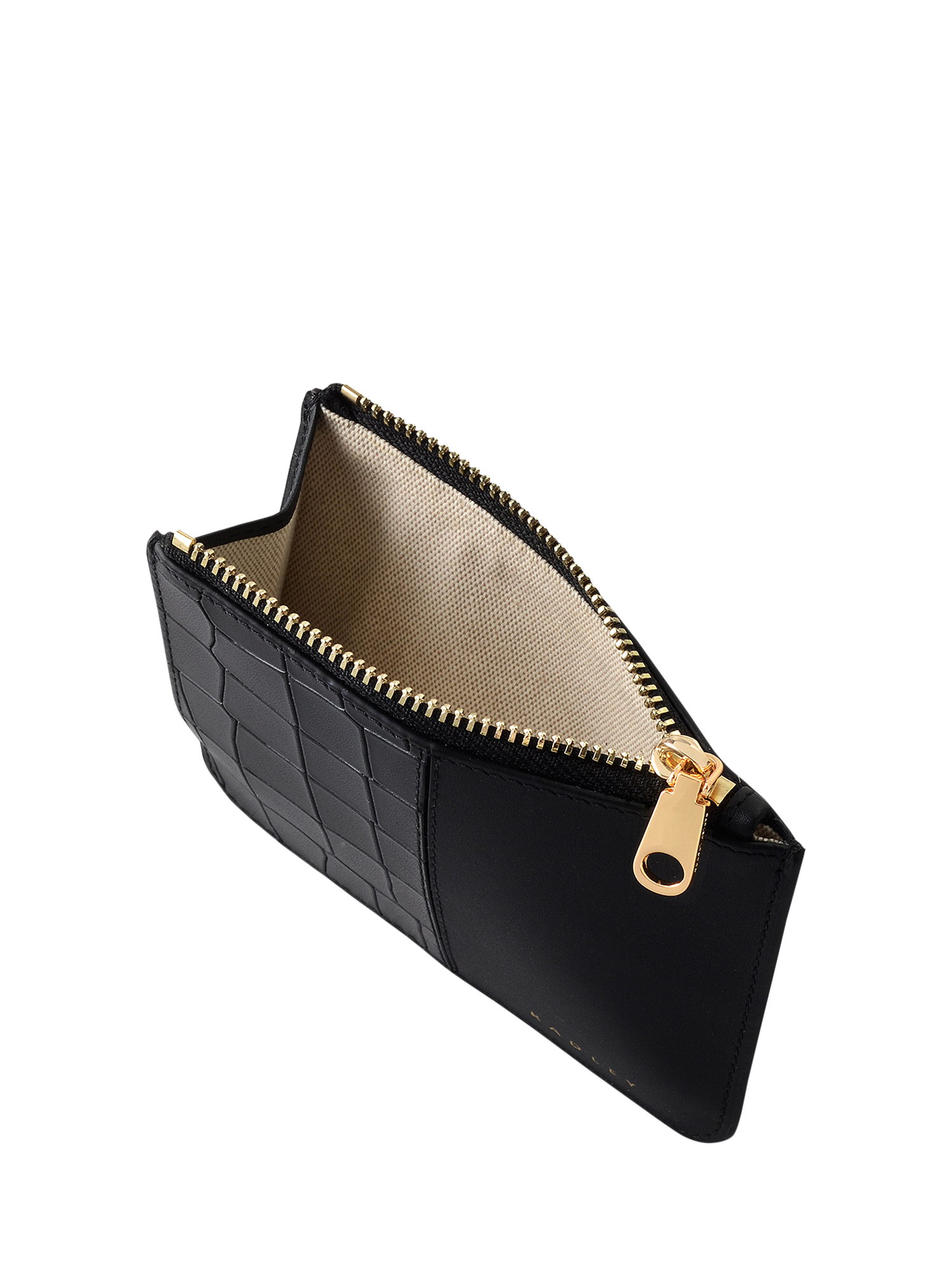 Product image 3 of 3, which shows Radley Mount Row Leather Small Zip-Top Coin Purse, Black