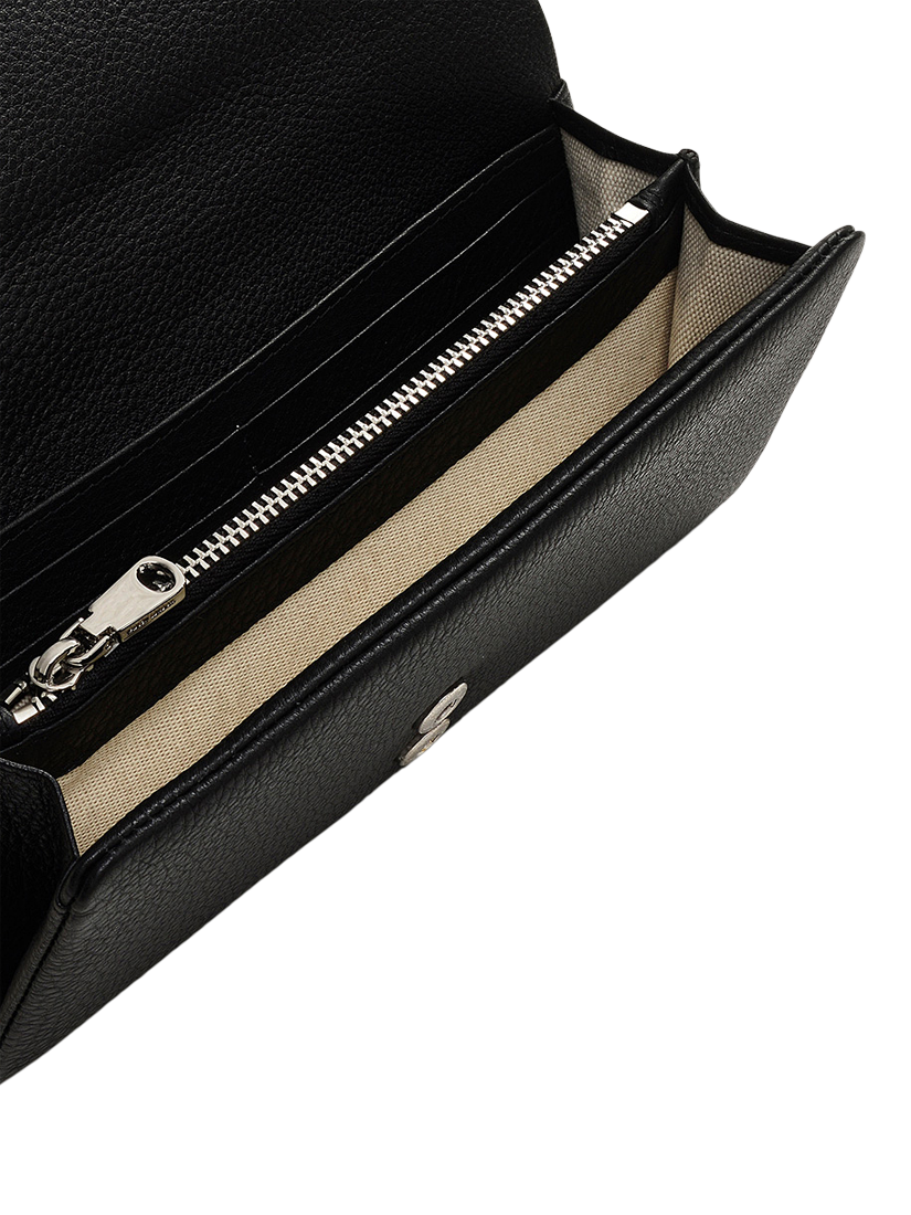 Product image 4 of 4, which shows Radley Mallow Street Leather Large Flapover Matinee Purse, Black