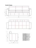 John Lewis Oliver II Grand 4 Seater Leather Sofa, Dark Leg, Demetra Light Tan