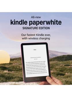 Amazon Kindle Paperwhite (2024) Signature Edition, Waterproof eReader, 7" High Resolution Illuminated Touch Screen with Auto-Adjusting Front Light and Wireless Charging, 32GB - view 2, Metallic Black