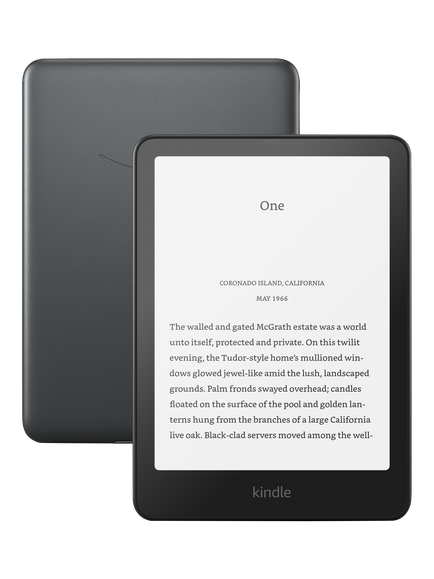 Amazon Kindle Paperwhite (2024) Signature Edition, Waterproof eReader, 7" High Resolution Illuminated Touch Screen with Auto-Adjusting Front Light and Wireless Charging, 32GB, Metallic Black